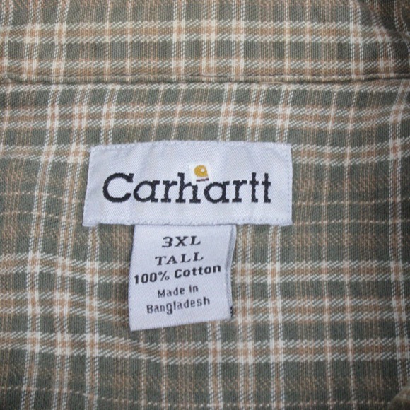 Vtg Carhartt Button Up Chore Jacket Blanket Lined 4 Pocket Union Brown Size 3XL - Picture 11 of 15